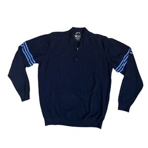 Adidas men’s size Large, Vintage Classic 3 stripe quarter 3/4 zip sweater
